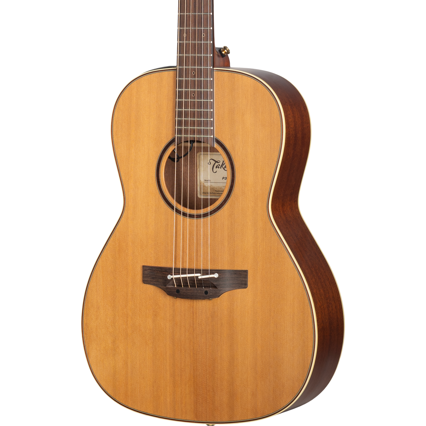 Takamine P3NY Parlor Body Acoustic Electric Guitar - Satin Natural
