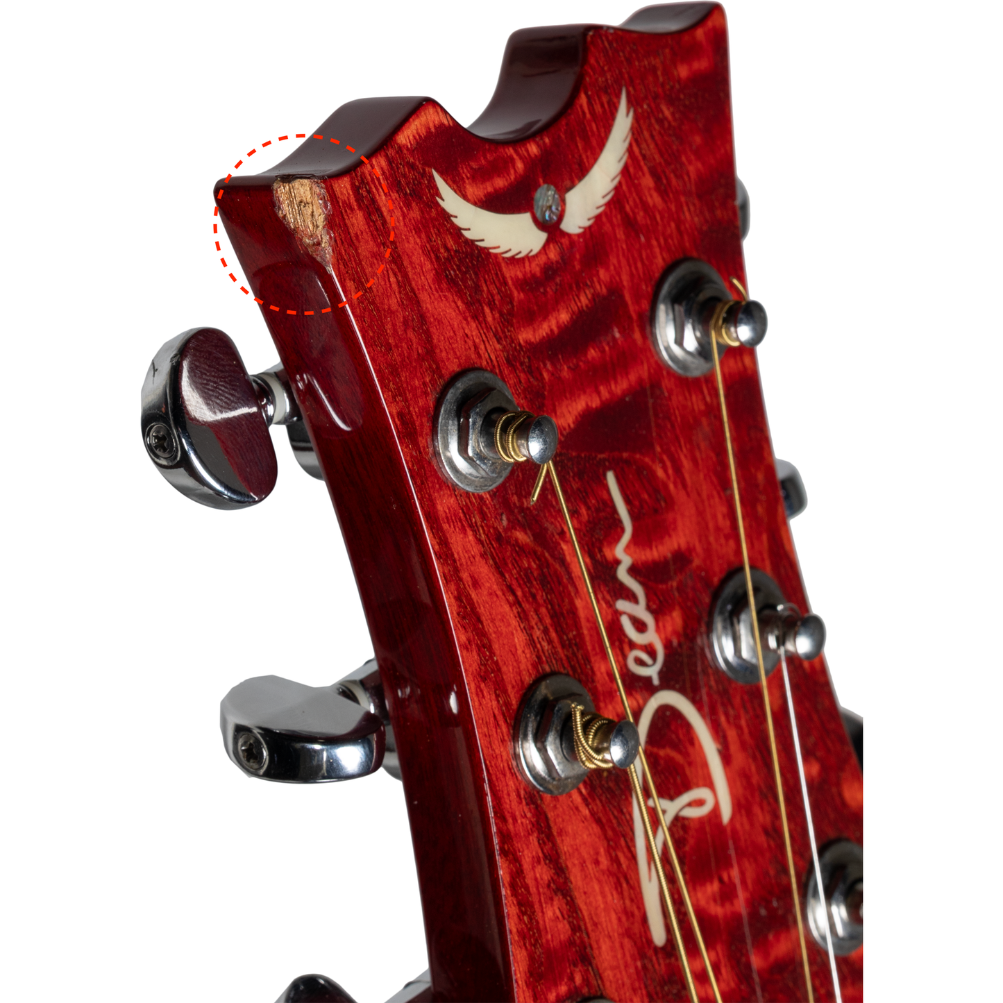 Dean Guitars Exotica Quilt Ash Acoustic Electric Guitar - Trans Cherry Sunburst