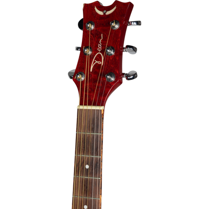 Dean Guitars Exotica Quilt Ash Acoustic Electric Guitar - Trans Cherry Sunburst