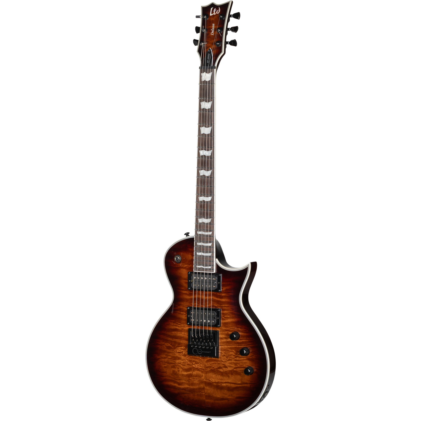 ESP EC-1000 Evertune Electric Guitar - Dark Brown Sunburst