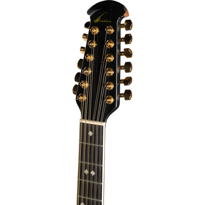 Ovation 1756 Legend 1990 12-String Acoustic Electric Guitar - Ivory/Natural Top
