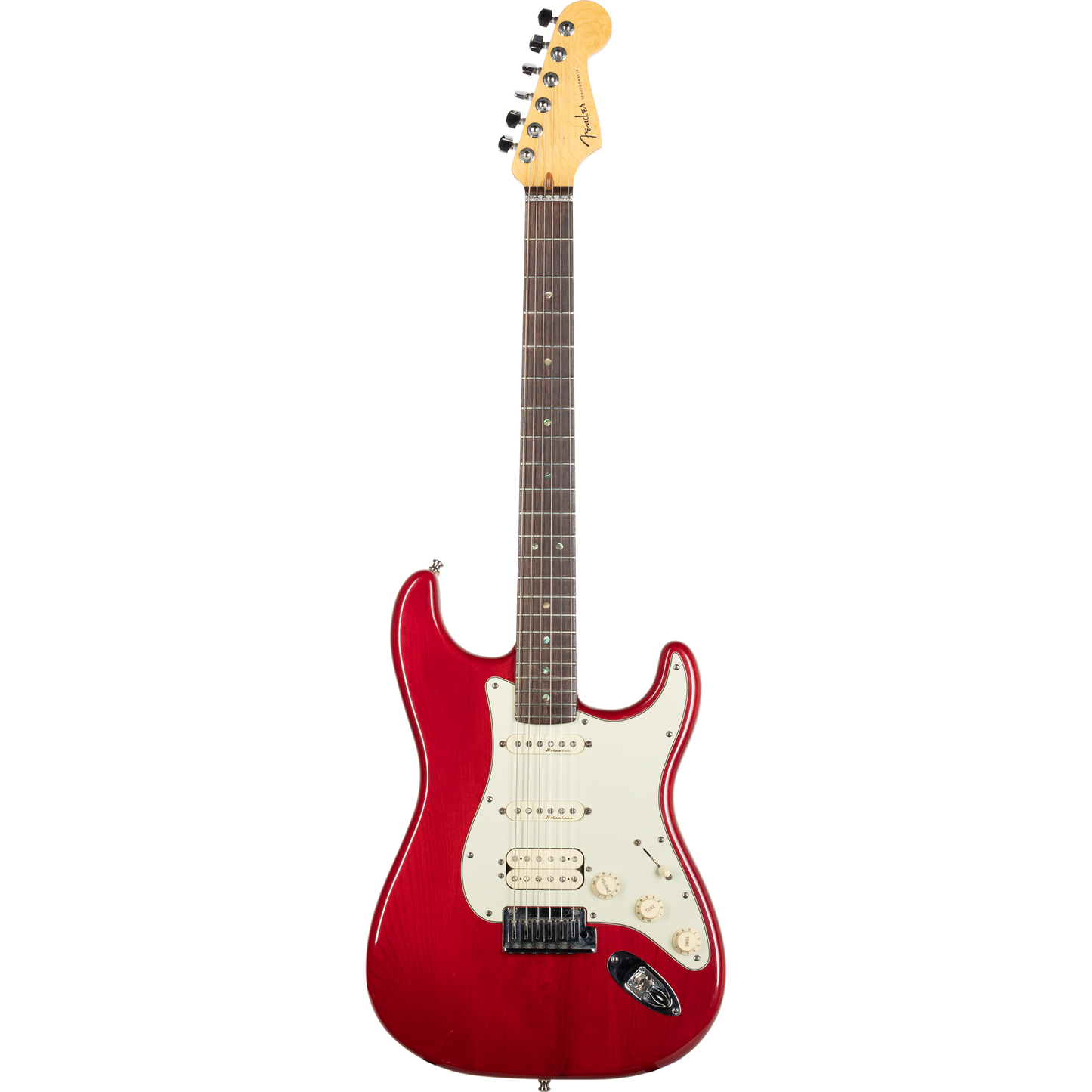 Fender American Deluxe Fat Stratocaster HSS - Crimson Red Transparent