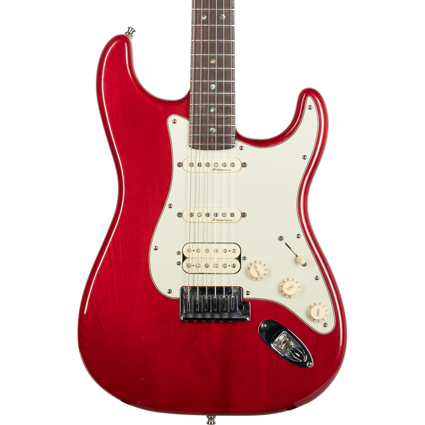 Fender American Deluxe Fat Stratocaster HSS - Crimson Red Transparent