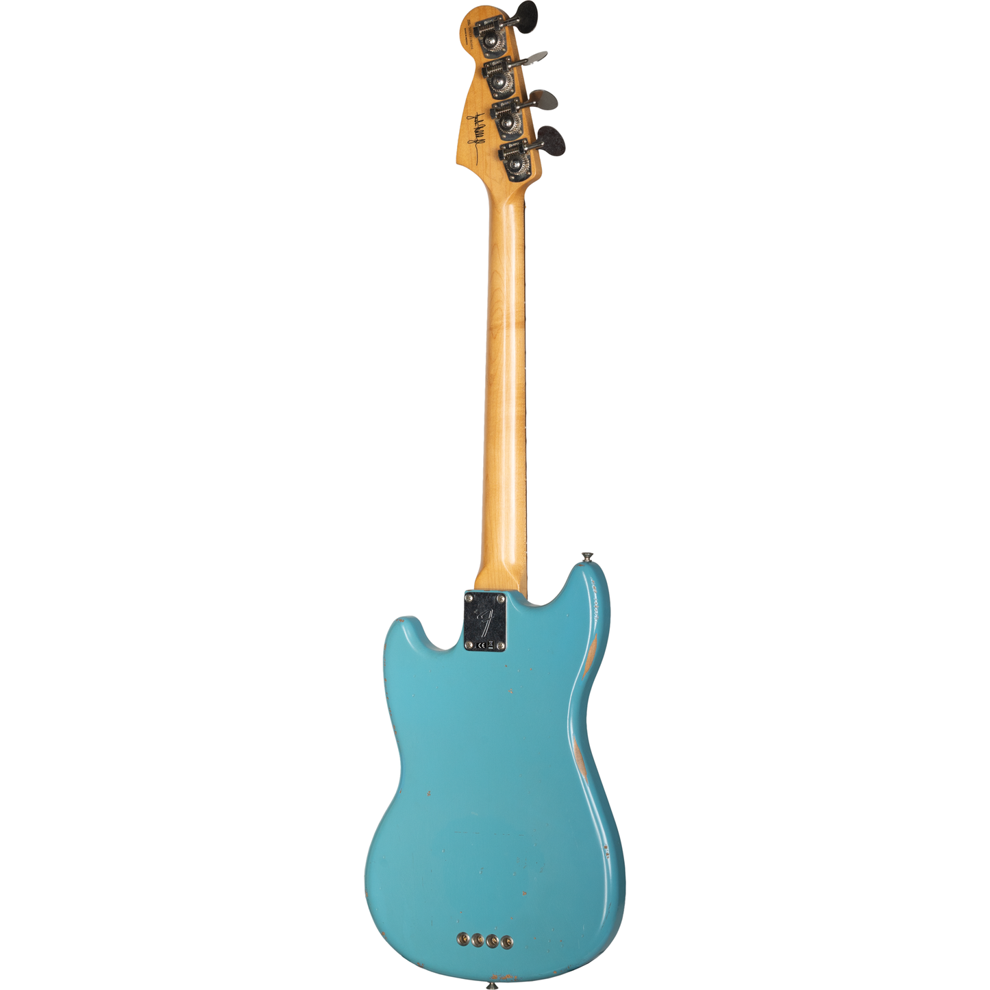 Fender Justin Meldal-Johnsen Road Worn Mustang Bass - Faded Daphne Blue