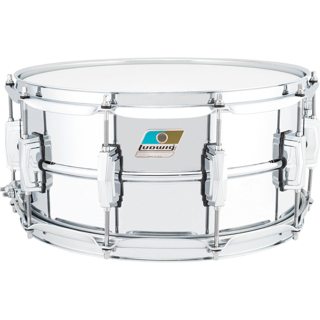 Ludwig Supraphonic 6.5x14 Snare Drum - Blue and Olive Badge