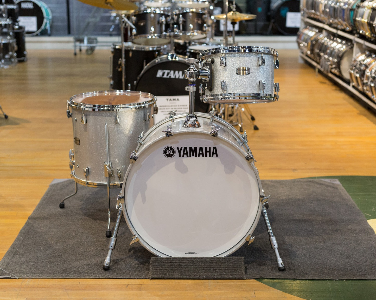 Yamaha Absolute Hybrid Maple 3-Piece Shell Kit - Silver Sparkle Lacquer