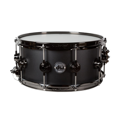 Drum Workshop 3mm Aluminum 6.5”x14” Black Powder Coated Snare Drum