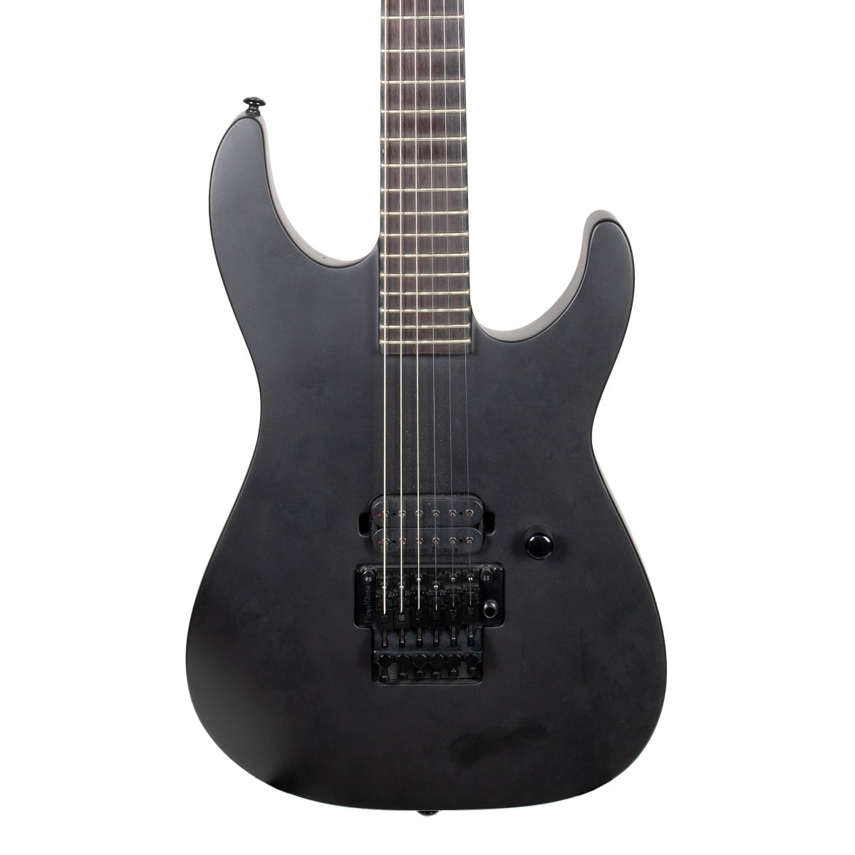 ESP LTD Black Metal Single Humbucker Electric Guitar, Black Satin