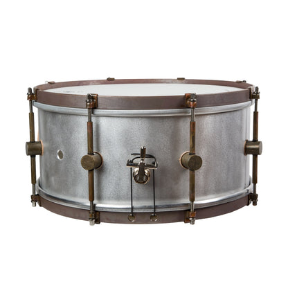 A&F Drum Company 6.5x14  8 Lug Raw Aluminum Snare Drum