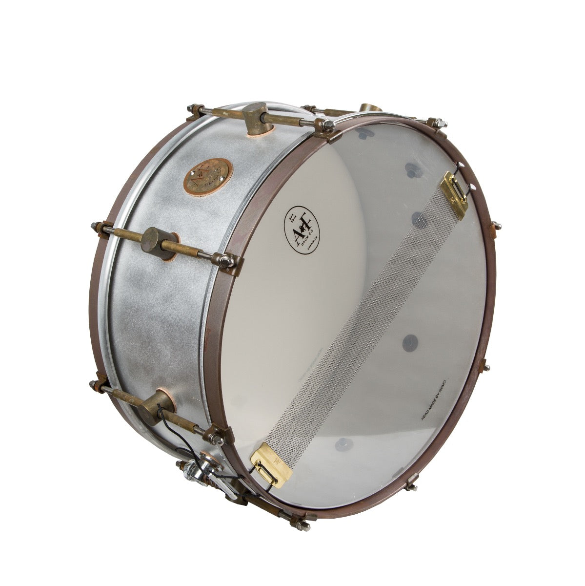 A&F Drum Company 6.5x14  8 Lug Raw Aluminum Snare Drum