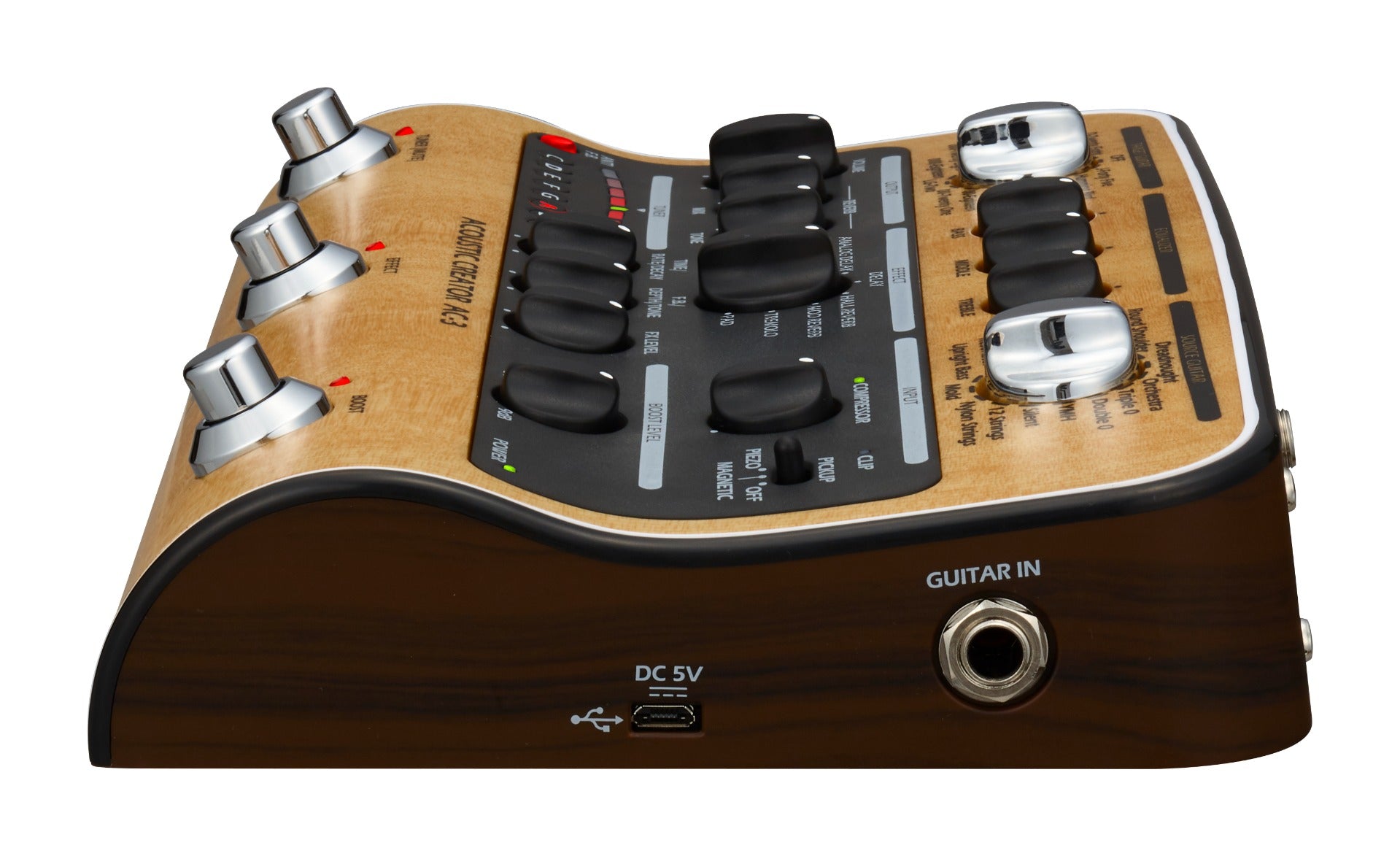 boost pedal acoustic guitar Zoom AC-3 Acoustic Creator Pedal