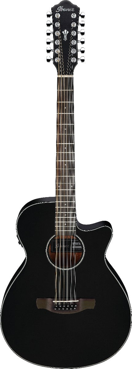 Ibanez AEG5012BK 12 String Acoustic Electric Guitar in Black