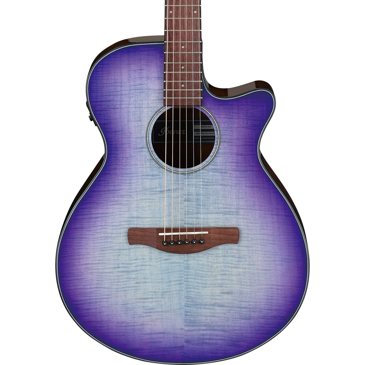 Ibanez AEG70PIH Acoustic Electric Guitar in Purple Iris Burst High Gloss