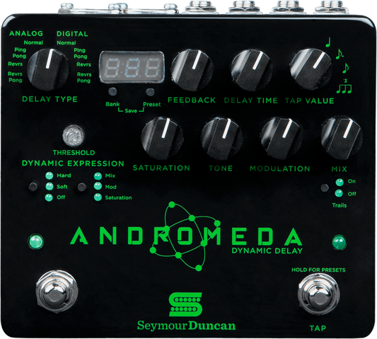 Seymour Duncan Andromeda Dynamic Digital Delay Effects Pedal w/ Tap Tempo