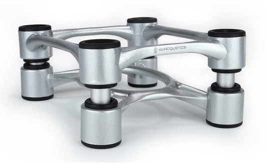 IsoAcoustics Aperta Isolation Speaker Stands - Silver - Pair