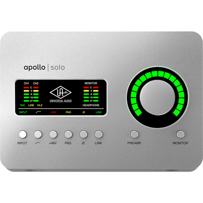Universal Audio Apollo Solo TB3 Audio Interface (Desktop/Mac/Win/TB3)