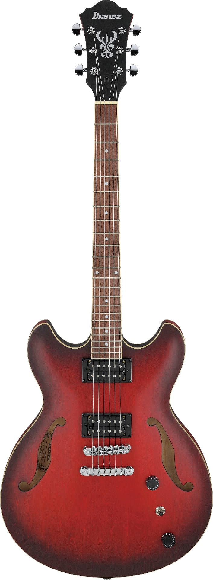 Ibanez AS53SRF AS Artcore Semi-Hollow Electric Guitar, Sunburst Red Flat