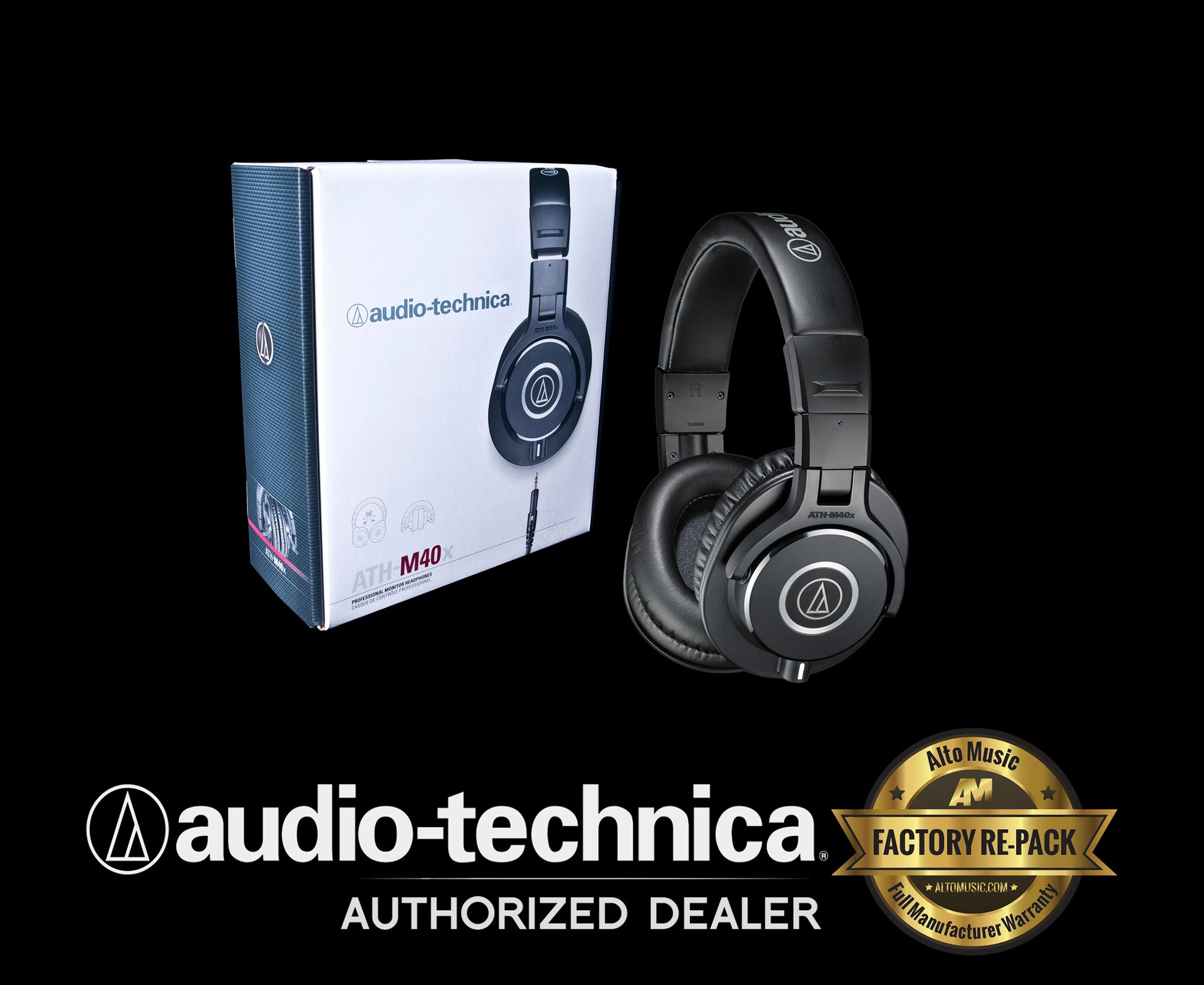 Audio Technica ATH-M40X Closed Back Dynamic Monitor Headphones