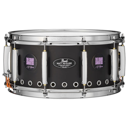 Pearl Matt McGuire Signature 6.5x14 Snare Drum - Coated Matte Black