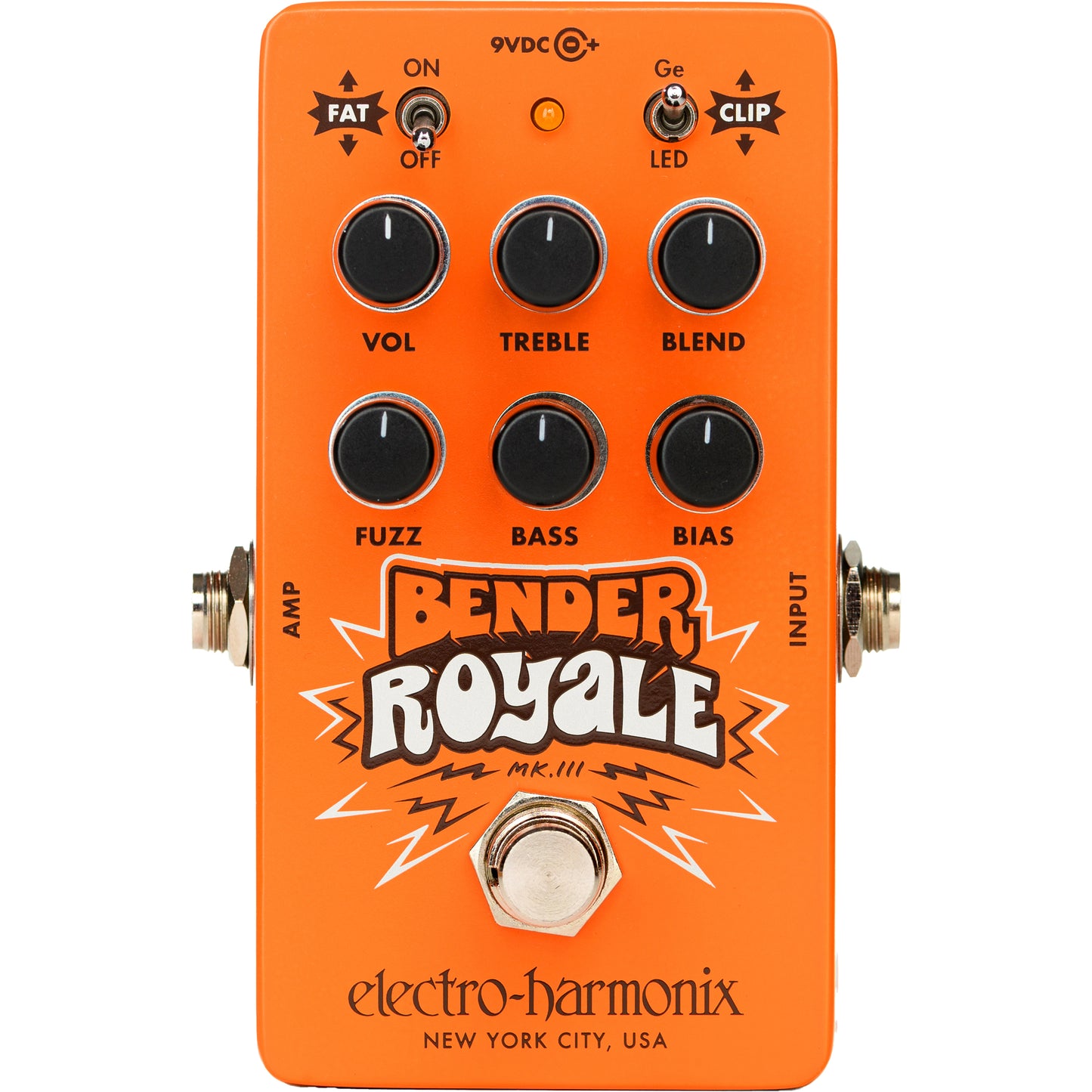 Electro Harmonix Bender Royale Germanium Fuzz Pedal - Orange