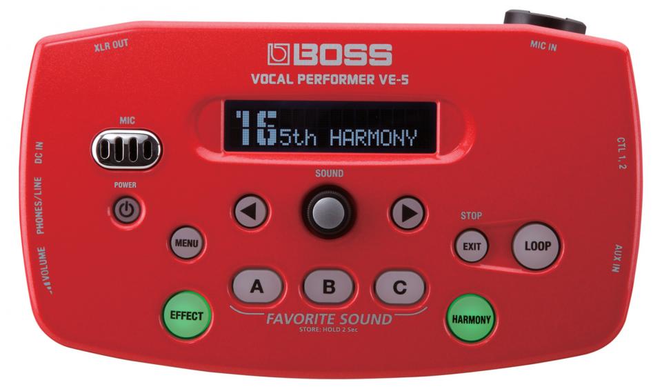 Boss VE-5 Red Vocal Performer Effects Processor