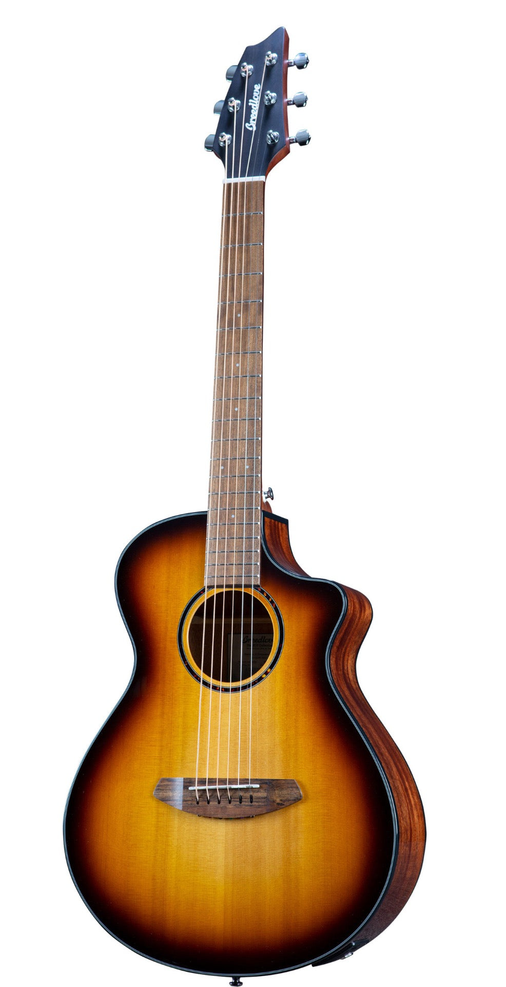 Breedlove Discovery S Companion Edgeburst CE Red Cedar African Mahogany Acoustic Electric Guitar