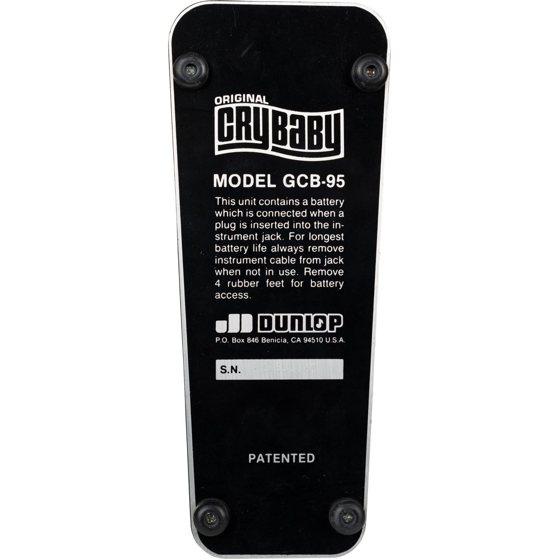 crybaby guitar pedal Dunlop GCB95 Cry Baby Wah Pedal