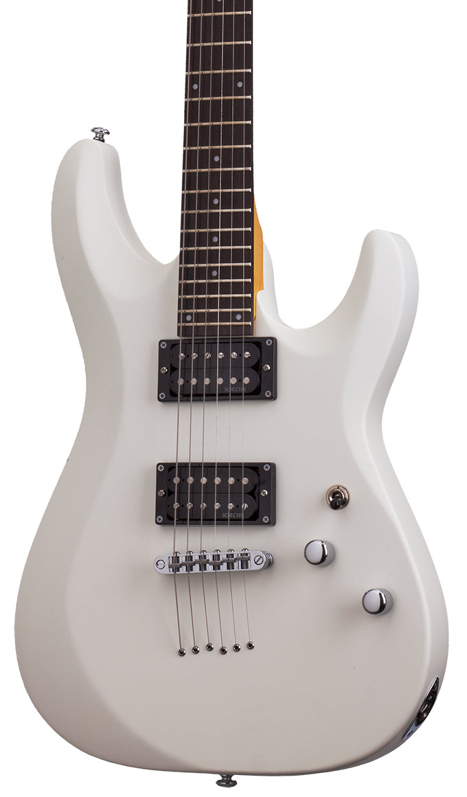 Schecter C-6 Deluxe Electric Guitar in Satin White