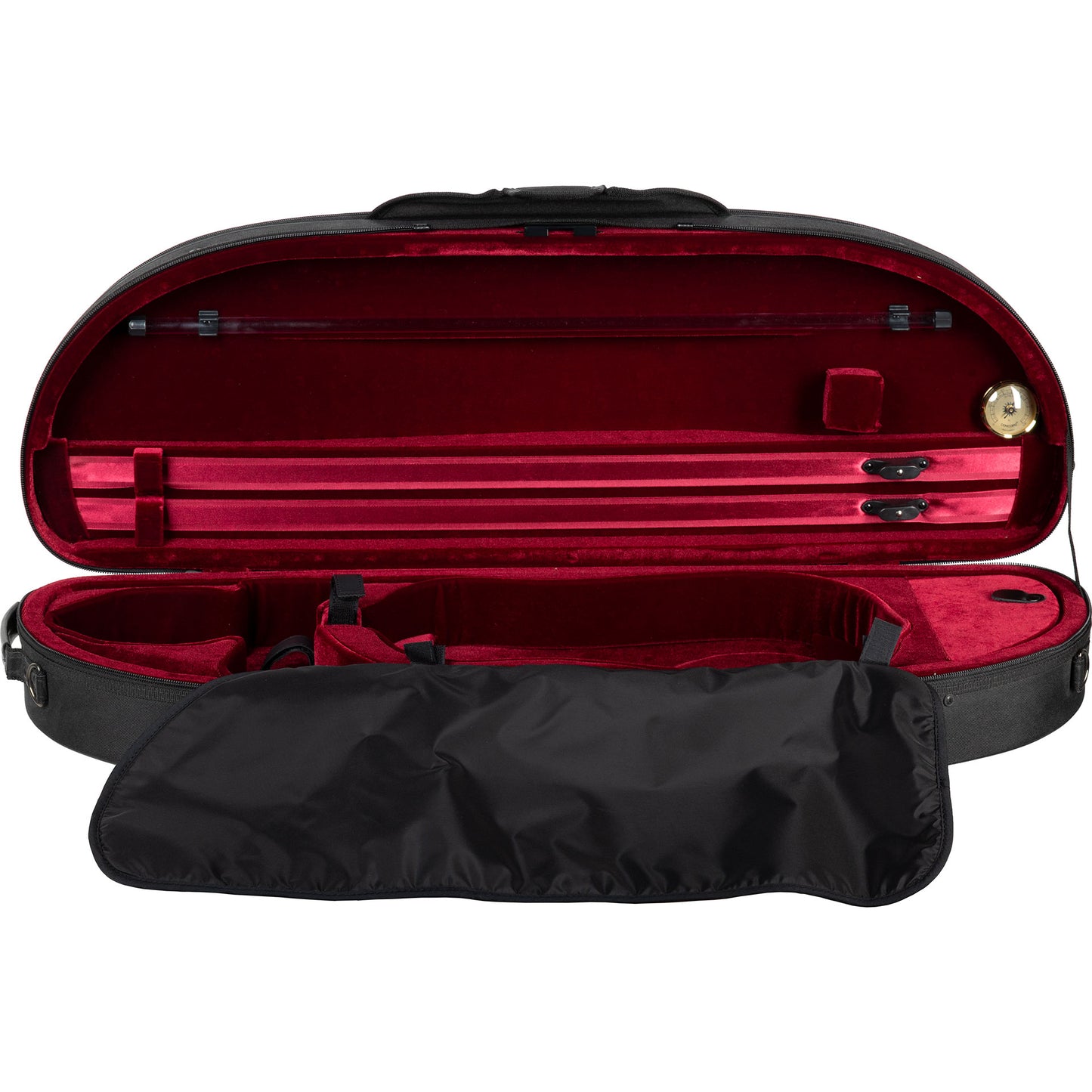 St Louis Music Deluxe 4/4 D-Shaped Violin Case in Brown/Burgandy