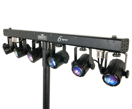 Chauvet 6SPOT RGBW LED Powered Color Changer System with Travel Bag