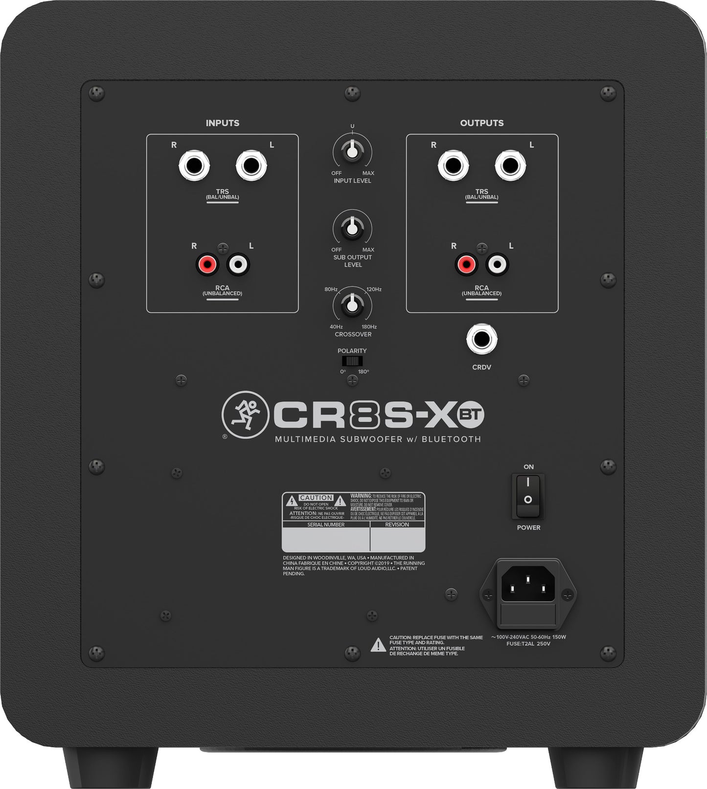 Mackie CR8S-XBT 8" Multimedia Subwoofer with Bluetooth® and CRDV