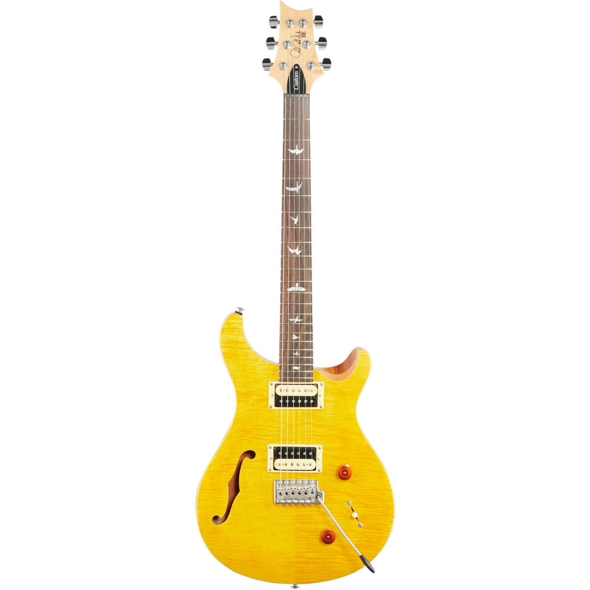 PRS SE Custom 22 Semi-Hollow Electric Guitar 2021 - Santana Yellow
