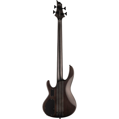 ESP LTD D-4 D Series 4 String Bass Guitar, Poplar Burl, Black Natural Burst