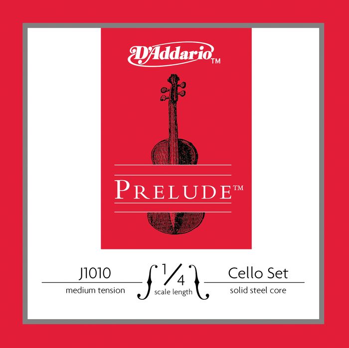 D'Addario Prelude Cello String Set 1/4"" Scale Medium Tension