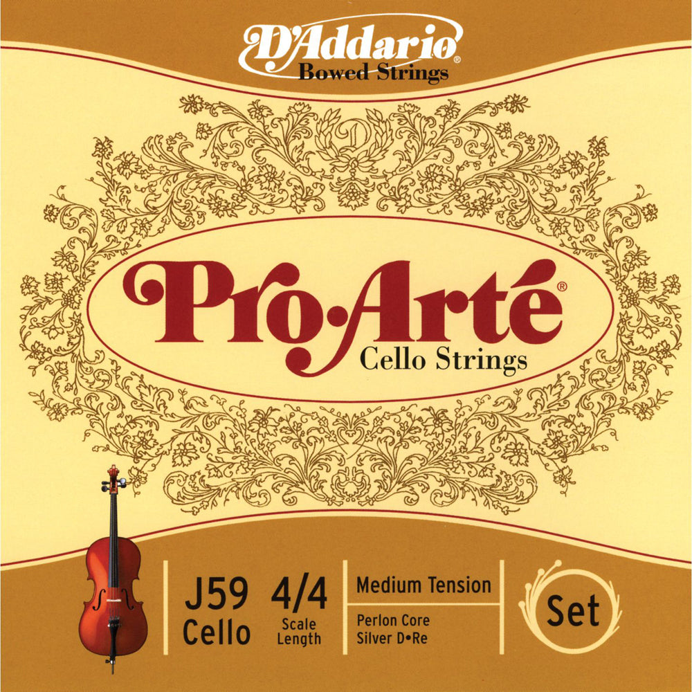 D’ADDARIO J59 Pro-Arté Cello 4/4 Scale Medium Tension Set