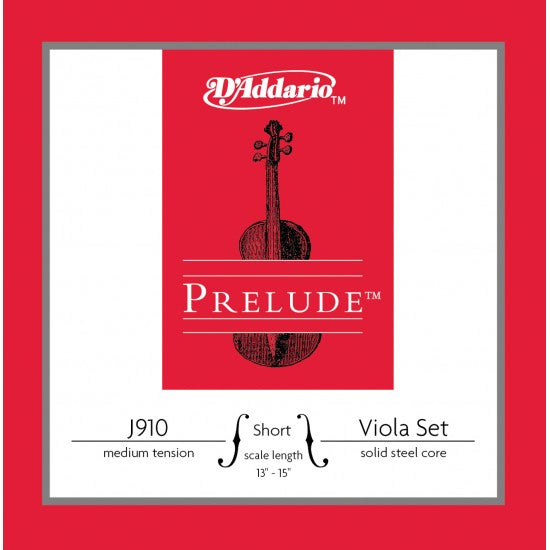 D’Addario Prelude Viola String Set Short Scale Medium Tension