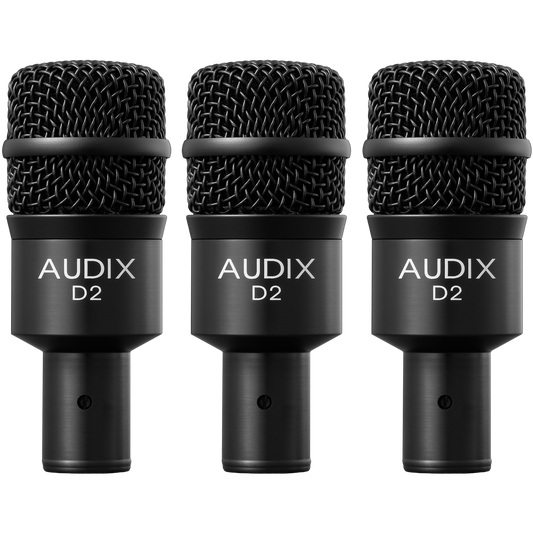 Audix D2 Trio Dynamic Instrument Microphone Trio (3-Pack)