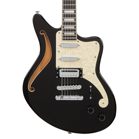 D’Angelico Premier Bedford SH Semi-Solid Electric Guitar - Black Flake
