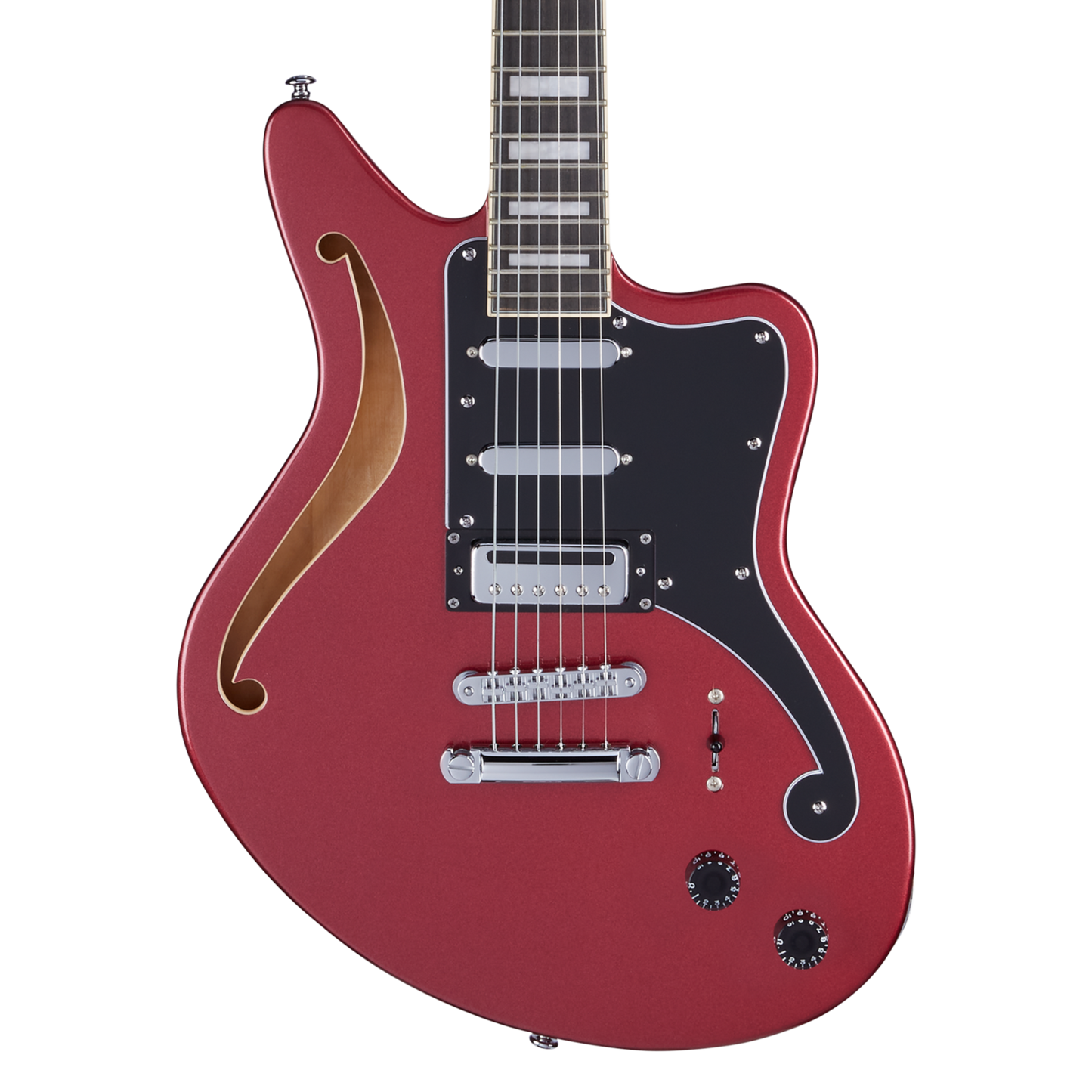 D’Angelico Premier Bedford SH Semi-Solid Electric Guitar in Oxblood