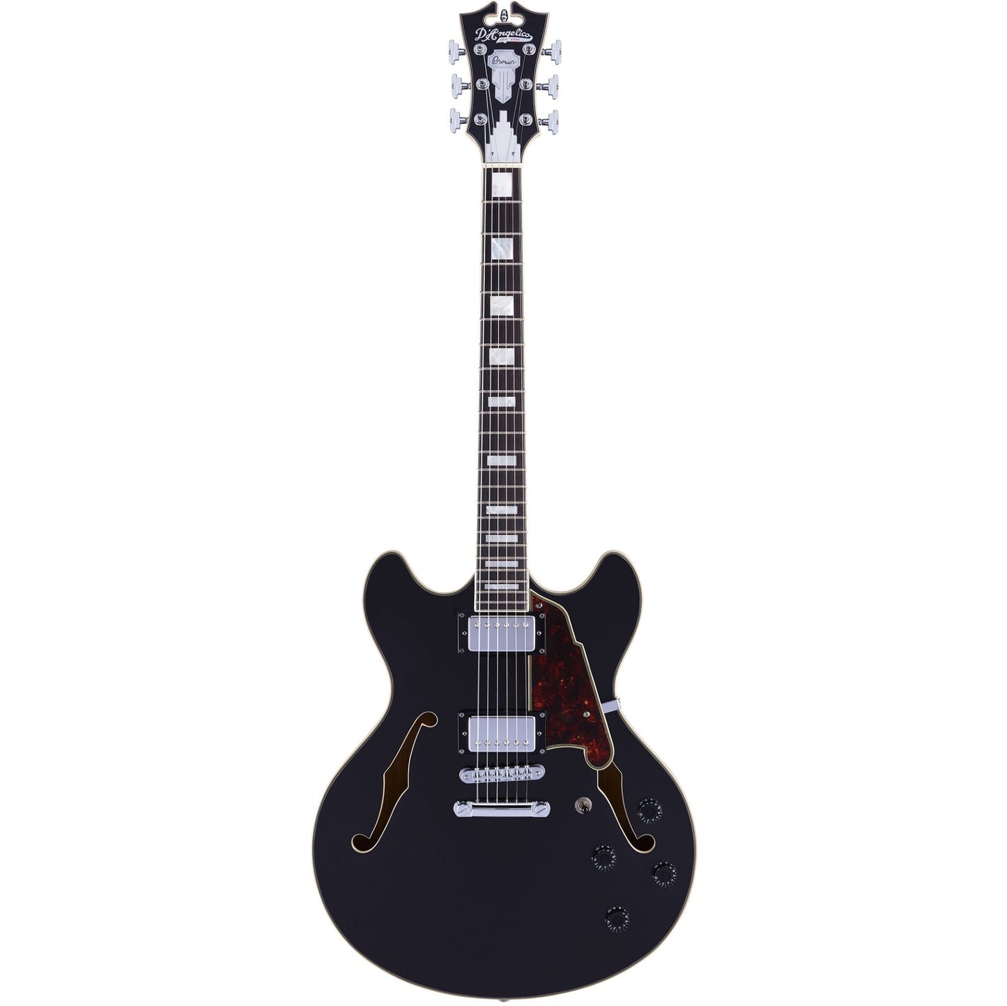 D'Angelico Premier DC Semi-Hollow Electric Guitar - Black Flake