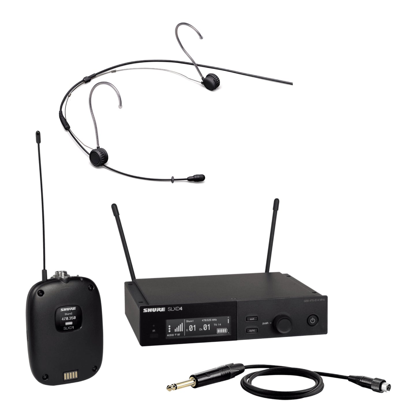 Shure TwinPlex TH53 Omnidirectional Headset Microphone  - TA4F, Black