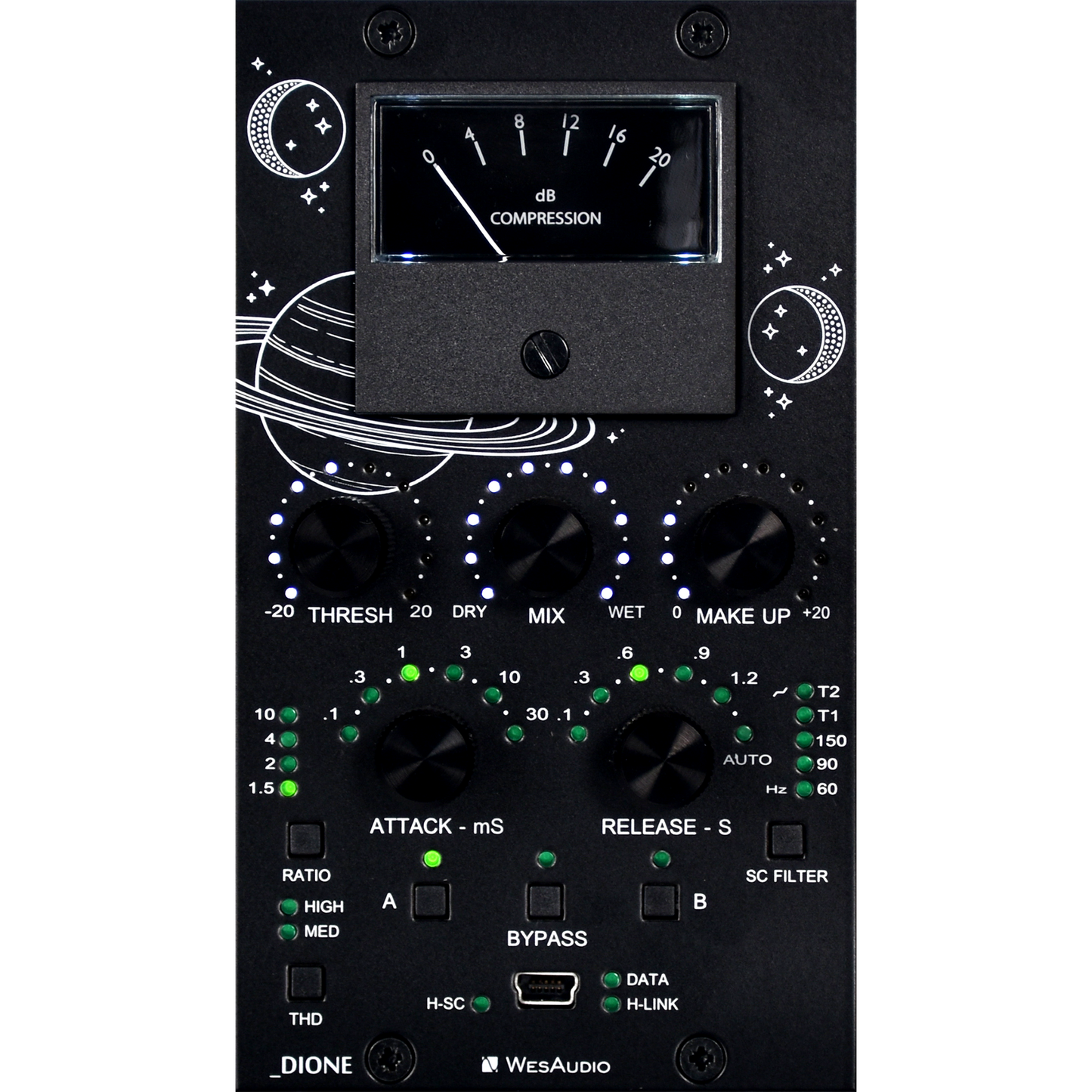 WesAudio DIONE Starlight Analog 500-Series Bus Compressor w/ Digital Recall Limited Edition