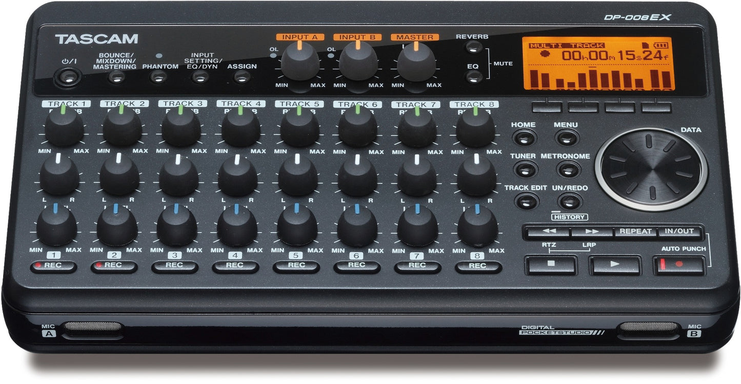 Tascam DP-008EX 8-Track Digital Pocketstudio Multi-Track Audio Recorder