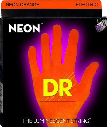 DR NOE-10 Orange Neon Guitar Strings Medium
