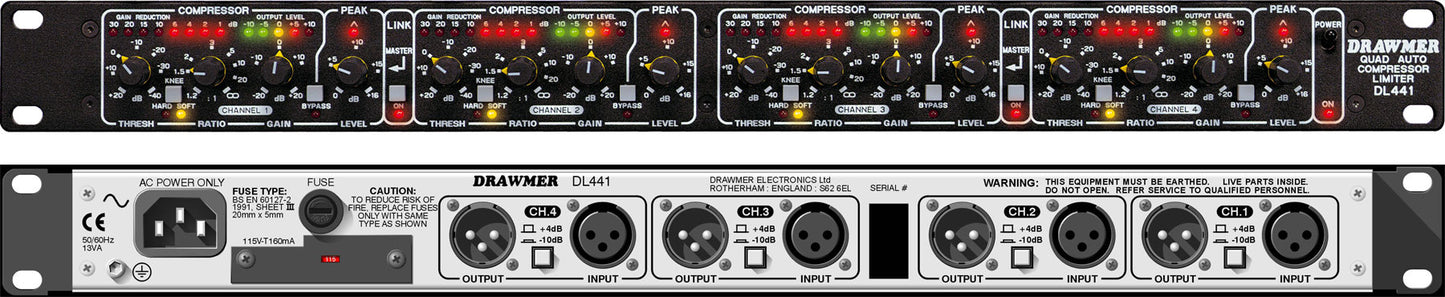 Drawmer DL441 Quad Auto Compressor/Limiter