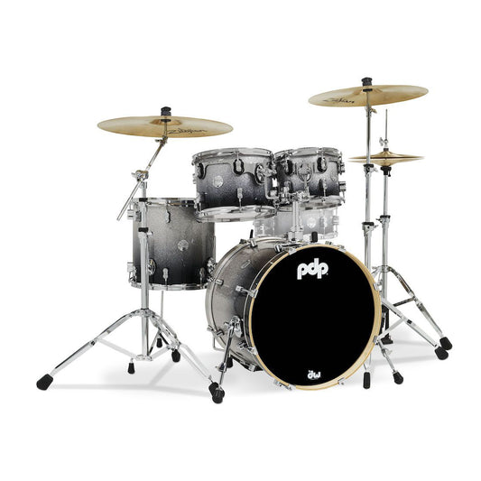 Pacific Drums & Percussion Concept Maple 4-Piece Kit - Silver to Black Fade