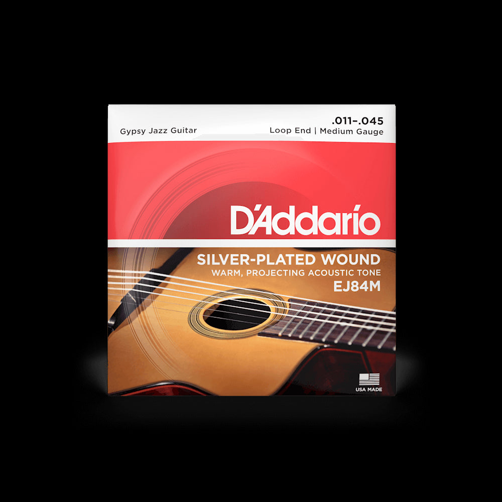 D'Addario EJ84M Gypsy Jazz Strings 11-45 Loop End Medium