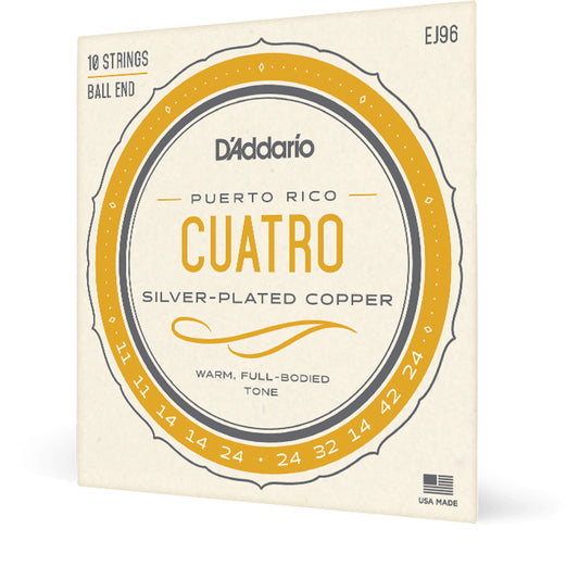 D’Addario Puerto Rican Cuatro 10 String Set