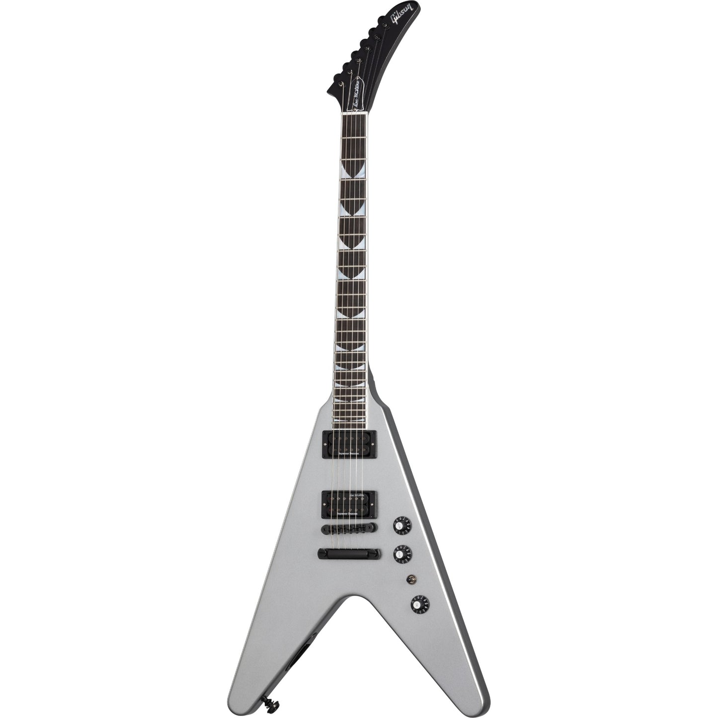 Gibson Dave Mustaine Flying V EXP Electric Guitar in Metallic Silver