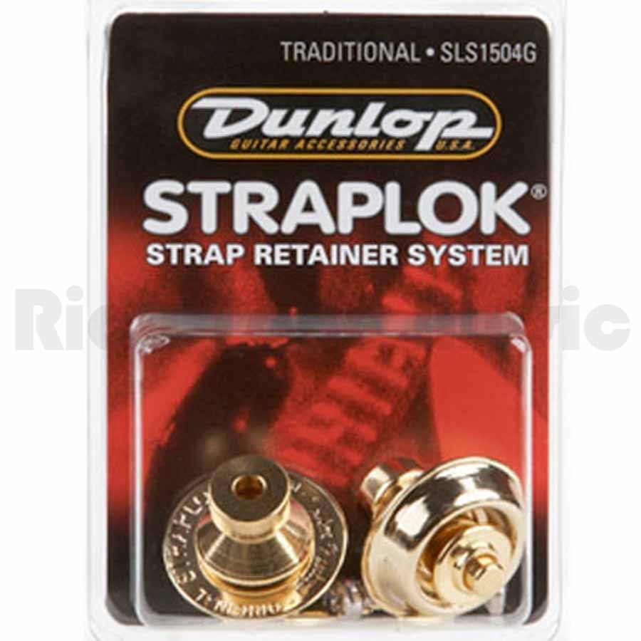 Dunlop SLS1504G Gold Flash Straplok Traditional